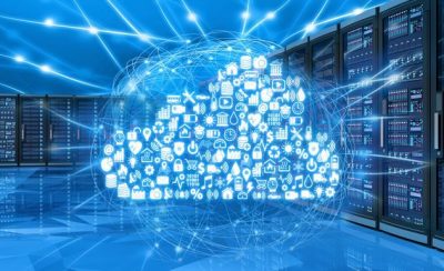 Eine Wolke (Cloud), die aus Symbolen für etwa Musik, Technik etc. zusammengesetzt ist