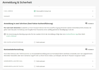 Das eigene Zugangskonto zu schützen, gehört zu den ersten wichtigen Schritten in puncto Datenschutz und Datensicherheit in Lexoffice