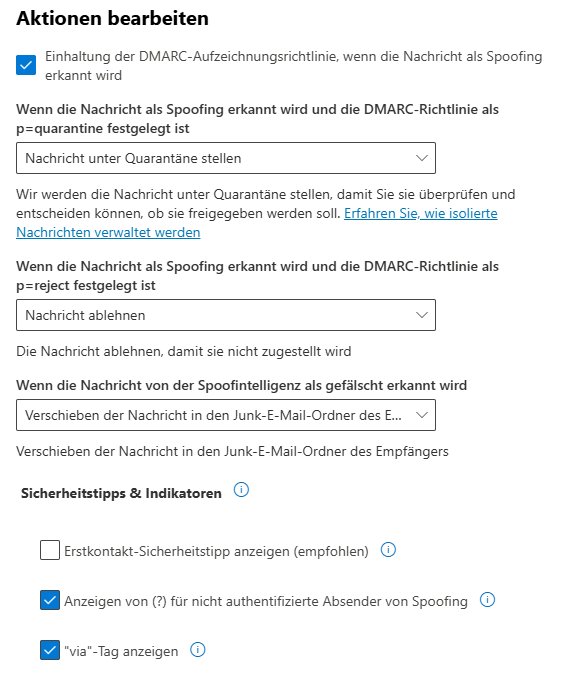 Den Phishing-Schutz in Microsoft 365 steuern