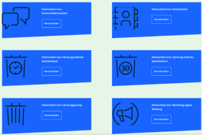 Datenschutz-Icons des Bitkom