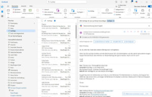 Die Bedienoberfläche des neuen Outlook bietet viele Optionen, aber weniger als das ­klassische Outlook