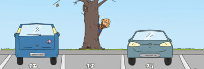 Ob der Parkplatzgeneral immer so genau ist?